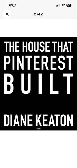 “The House That Pinterest Built" signed hardcover book by Diane Keaton