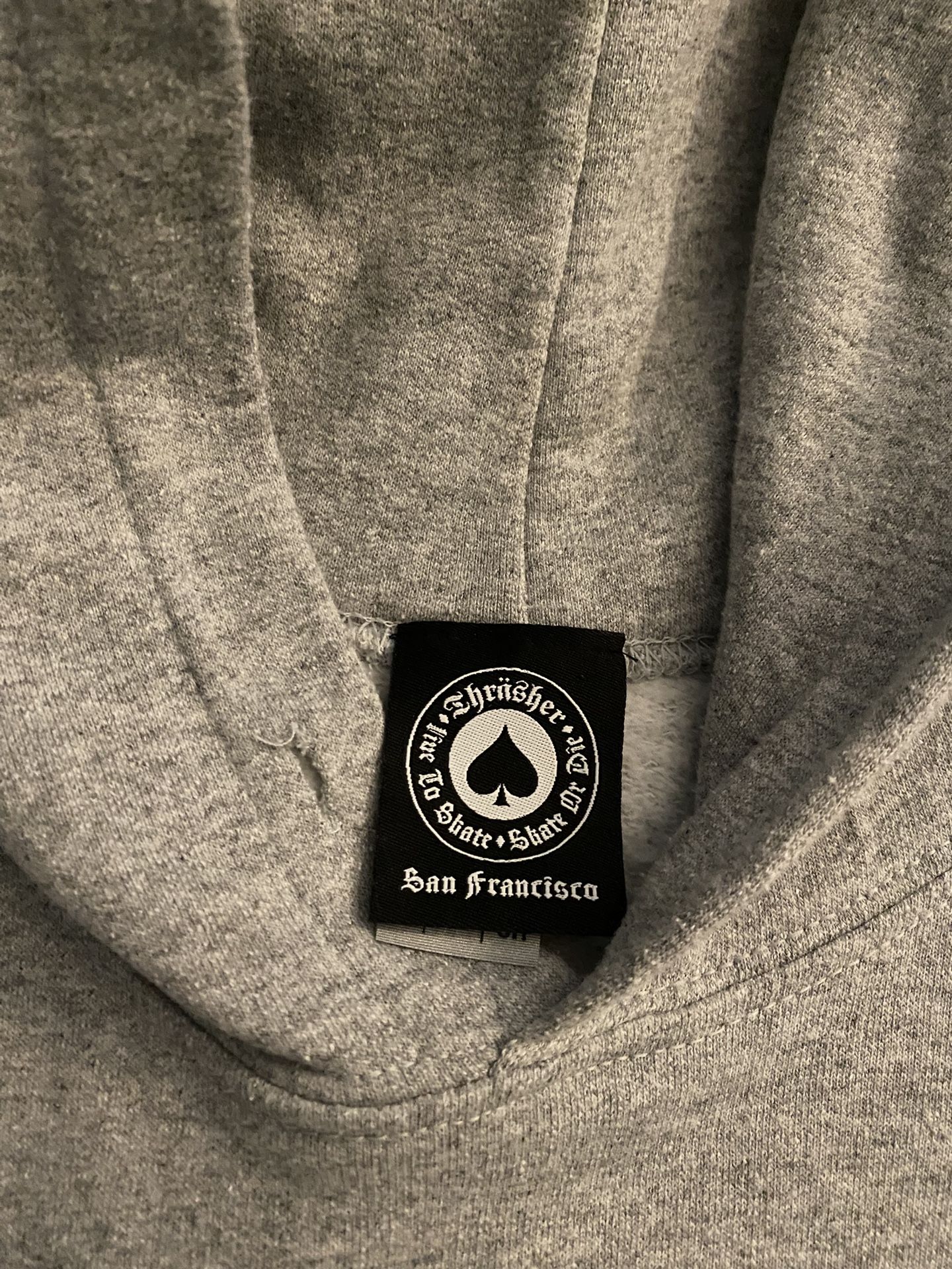 Thrasher Men's Grey Skateboard Magazine Hoodie Vintage