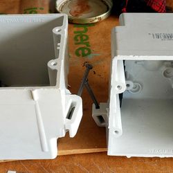 6 Electrical Boxes: 2-gang (white)