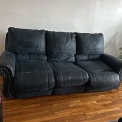 Navy Blue Reclining Couches 