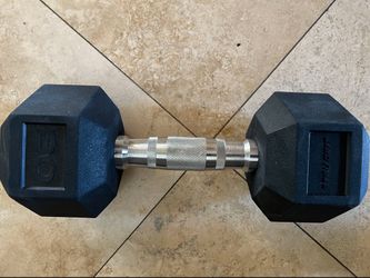 Tru Grit 20 lb Rubber Hex Dumbbell
