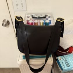 Vintage Coach 9951 Patricia Legacy Shoulder Crossbody Bag Black Leather Purse