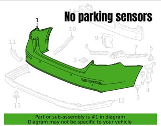 2023 2024 OEM Honda Accord Rear Bumper Cover