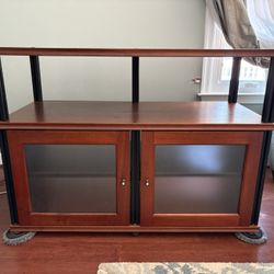 Salamander Designs Synergy TV Stand & Audio Cabinet - Dark Cherry/Black