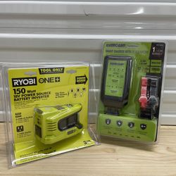 Ryobi power inverter and Evergear smart charger 