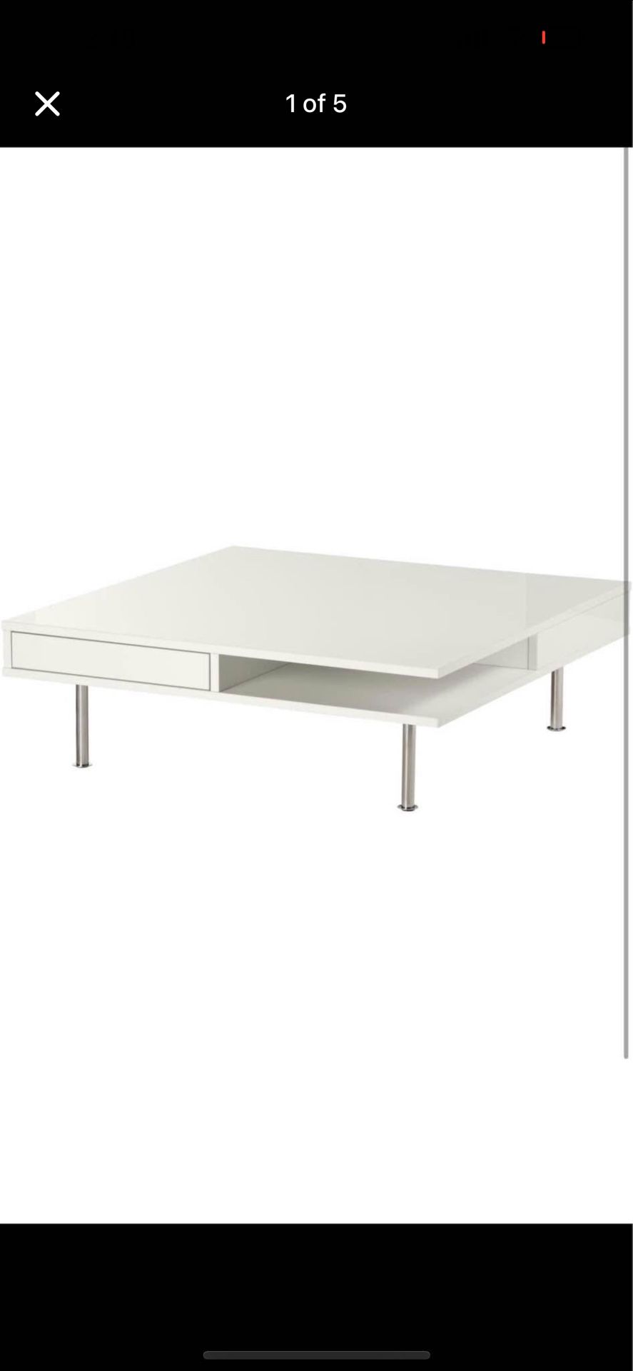 High Glass White Coffee Table