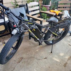 ZDZA Electric Bike for Adults, Peak 1500W Motor E-Mountain Bicycle, 26" Fat Tire 28mph Ebike, 48V 15
