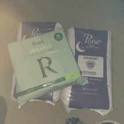 Overnight And Organic Pads. Unopened.  All New. 