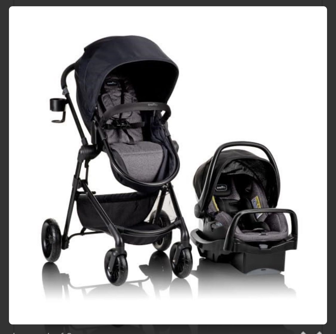 Evenflo Pivot Modular Travel System with LiteMax Infant Car Seat - Gray