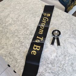 Groom To Be Sash and Pin