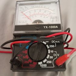 SENRISE Analogue Multimeter, YX 1000A AC DC Voltage Current Resistance Test Continuity Multimeter Tester Measuring Meter, Pack of 1