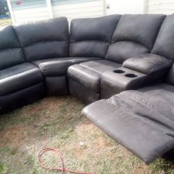 Gray Suede Couches 
