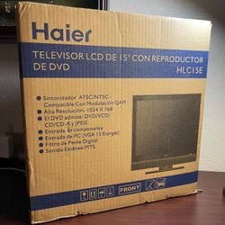 Haier HLC15E TV / DVD /CD/MP3/Player Combo Unit No Remote Retro Gaming - Read