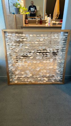 Large Capiz Shell Wall Art Panel