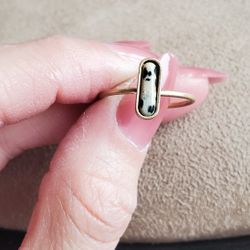 NEW!!! Marbled Oblong Gold Ring