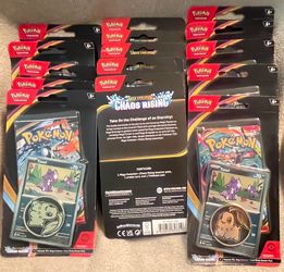 Chaos Rising booster pack (10 cards), 1 exclusive foil Toxel promo card, and 1 Pokémon coin.