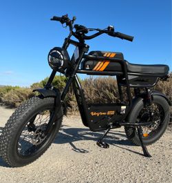 New - Dual Rider GT33 Electric Fat Tire Cruiser Center Basket Bike, 32mph, 27ah XXL Battery