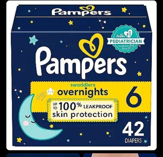 Pampers Size 6 Overnight Diapers Swaddlers New Baby Kid Toddler