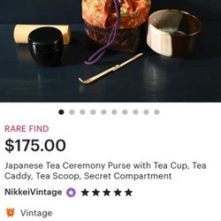 RARE!!! Japanese Tea And Ceremony Purse 