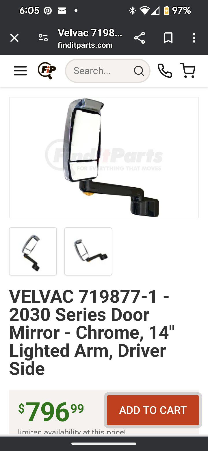 Velvac RV Mirror With Camera