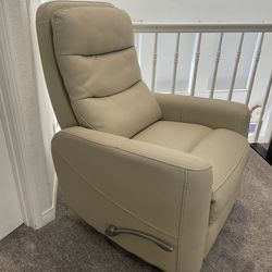 Cream Leather Recliner