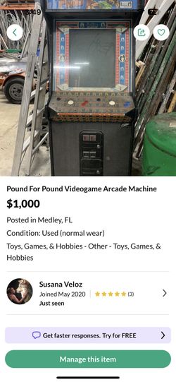 Pound For Pound Arcade Machine