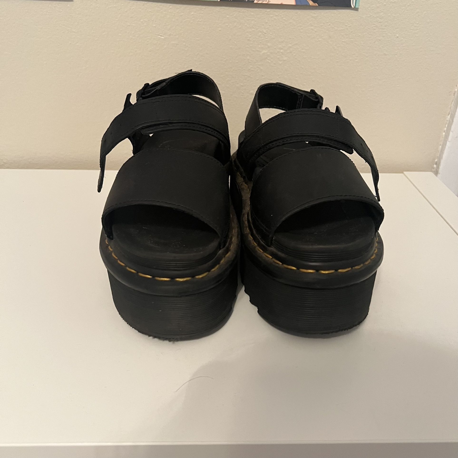 Black Dr. Martens Platform Sandals