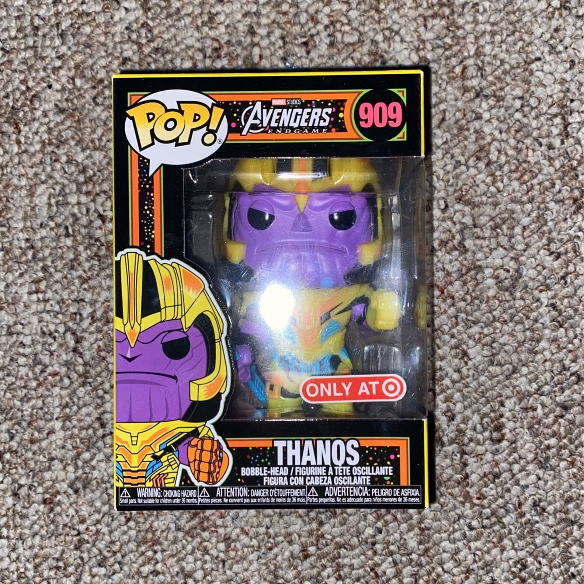 Target Exclusive Blacklight Funko Pop Thanos 909
