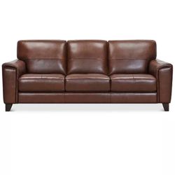 Brayna 88" Classic Leather Sofa