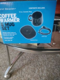 Coffee warmer and mug set