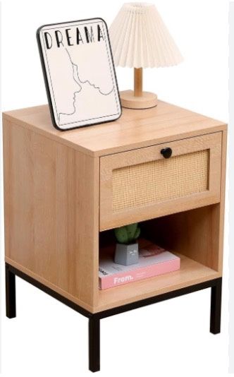 New in box! Rattan Nightstand , bedside table