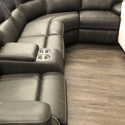 BEST DEAL! New Leather Recliner Sectional 