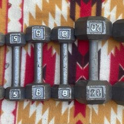 SET OF DUMBBEllS (PAIRS OF) :  5s   8s  20s 