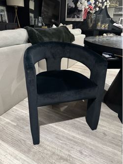 Black velvet dining chairs