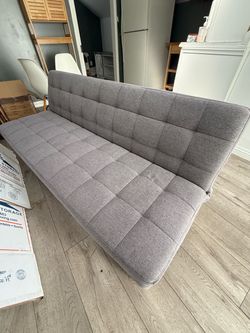 Gray Convertible Futon Sofa Bed – 69”