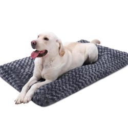  Washable Dog Bed Deluxe Plush Dog Crate Beds Comfy Kennel Pad Anti-Slip Pet Sleeping Mat for Large, Jumbo, Medium, Small Dogs