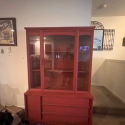 Red Kitchen Hutch