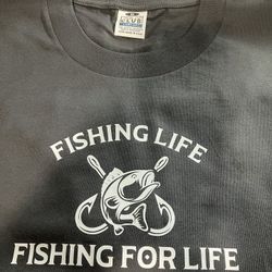Pro Club XL Shirt, Short Sleeve With Fishing Design … 