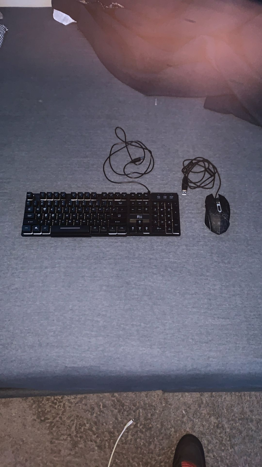 Rii Keyboard and Mouse Rainbow Color LED