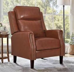 Traditional Breathable Top Grain Genuine Leather Recliner  Overall item dimensions: 43.7 in. H x 28.7 in. W x 37.4 in Recommended weight limits up to 