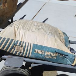 Cement powder and gravel