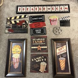 Movie Theater Room Wall Decor 
