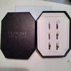 Three Piece 14 K Gold Over Silver Earring  Set