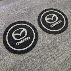 Brand New 2PCS MAZDA Rubber Car Cup Holder Pad Water Cup Slot Non-Slip Mat Universal
