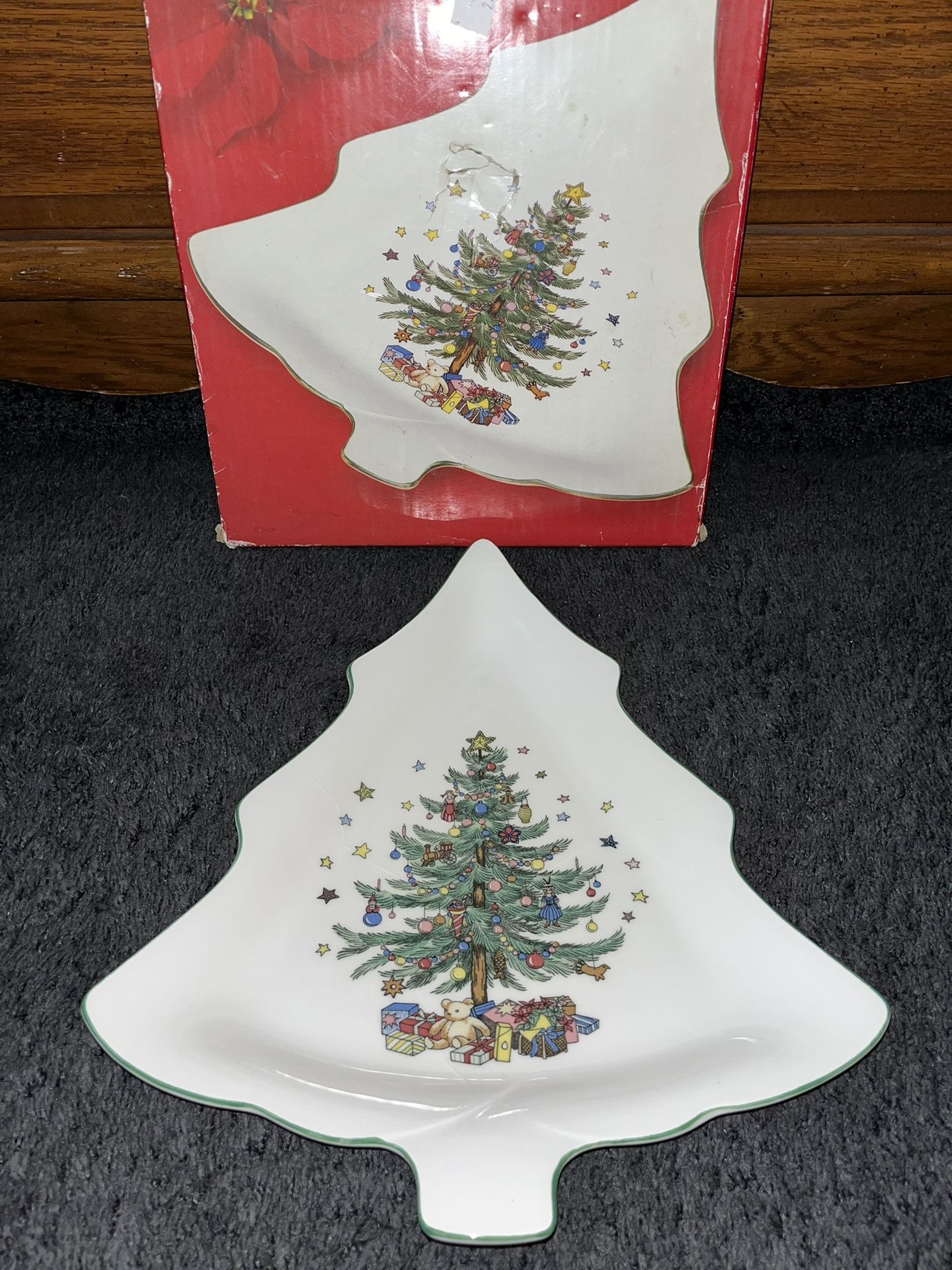 Vintage Mid 80s Christmas Candy Dish