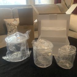 Acrylic Jars With Lids Multi-pirpuse