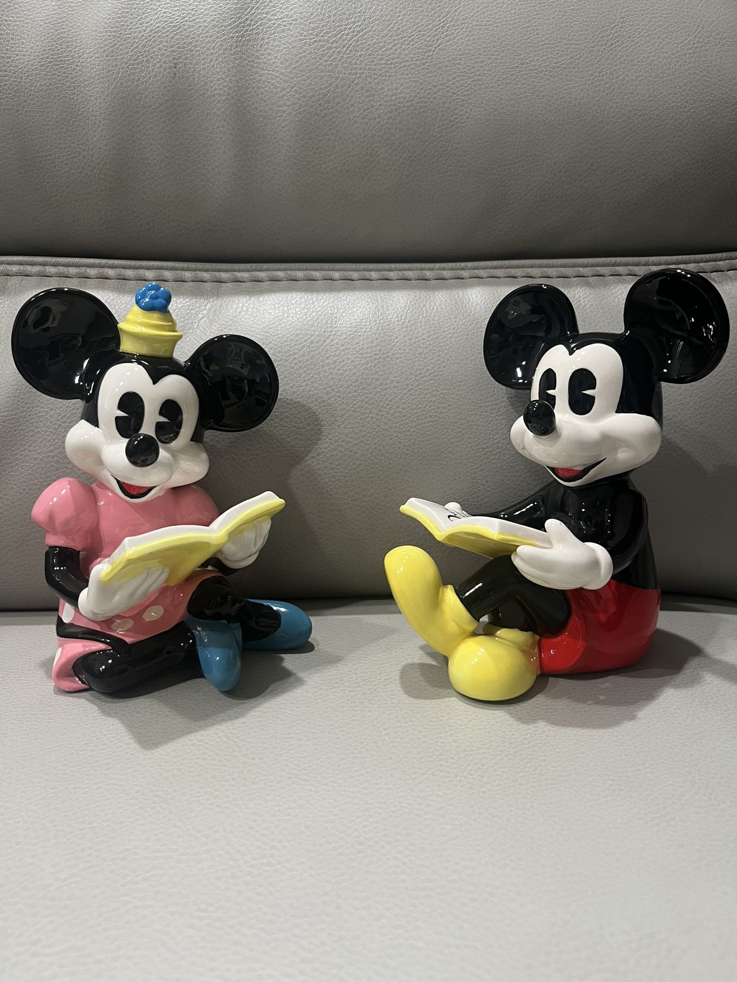 Large Mickey & Minnie Ceramic Figure Set
