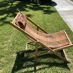 Bamboo Reclining Beach Chair