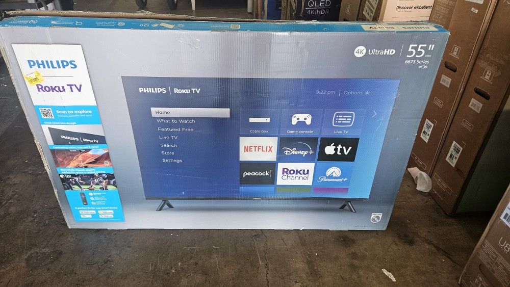 55in Philips Smart TV New 4k