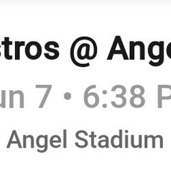 Angels Vs Astros 2 Tix Trout Bobblehead $50 